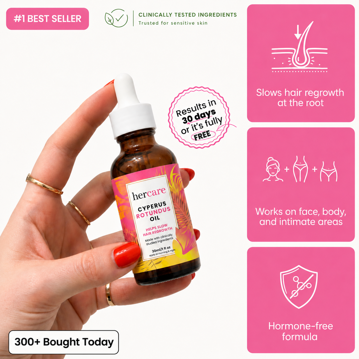 Stop Your Bikini Line, Legs, Chin & Upper Lip Hair from Growing Back, Naturally