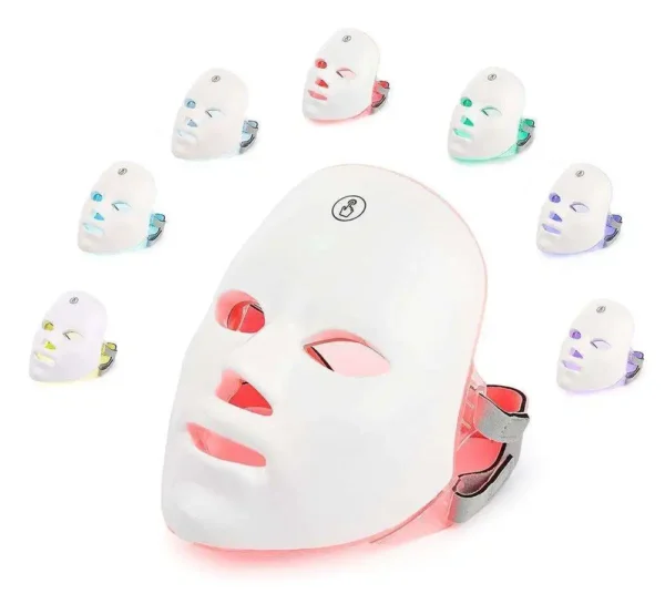 Rechargeable Facial LED Mask 7 Color Pdt Photon Therapy Firming and Whitening Skin Beauty Face Machine PDT Treatment Light - Image 2