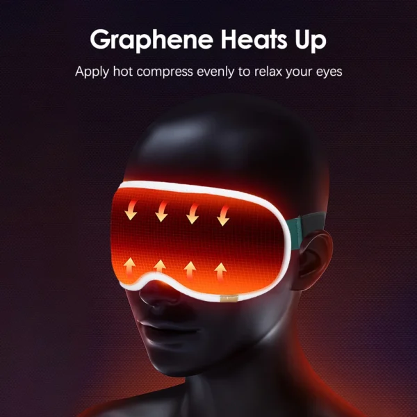 Graphene Eye Massager Wireless Rechargeable Ice & Hot Compress Vibration Massage Eye Mask Eye Care Relieve Tired Eyes Dry - Image 2