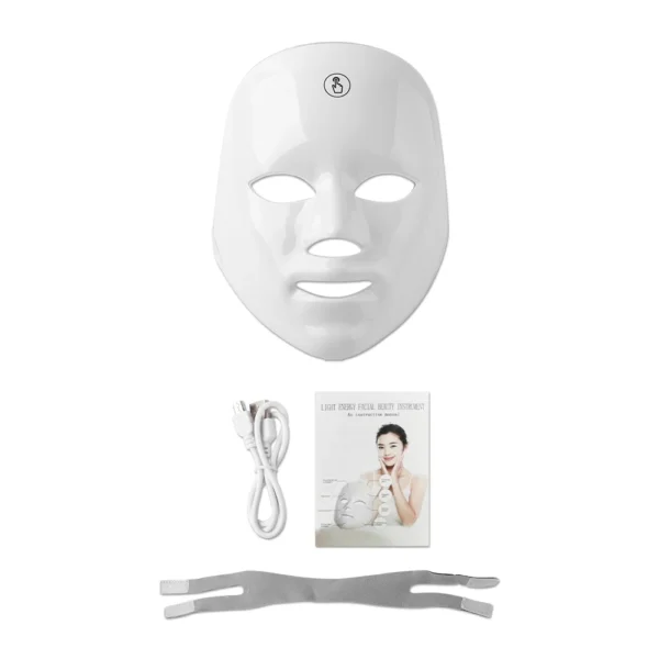 LED Facial Mask Photon Therapy Face Skin Care Mask Skin Rejuvenation + Face Massager EMS Photon Therapy Face Neck Lifting Beauty - Image 9