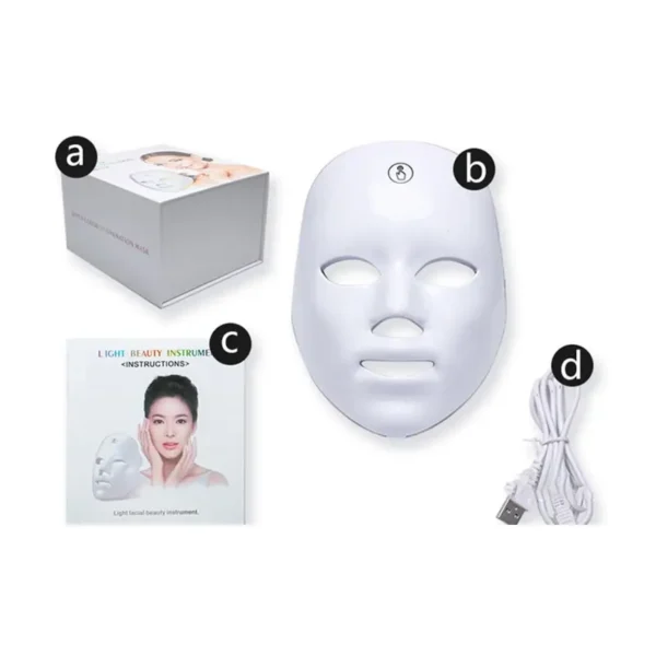 Rechargeable Facial LED Mask 7 Color Pdt Photon Therapy Firming and Whitening Skin Beauty Face Machine PDT Treatment Light - Image 6